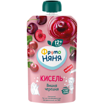 Кисель ФрутоНяня Вишня и черешня с 12 месяцев, 130г
