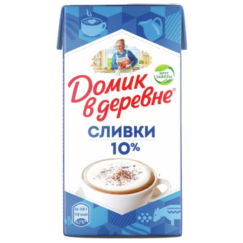 Сливки Домик в Деревне 10% БЗМЖ, 480г
