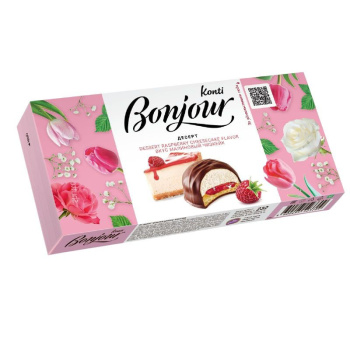 Десерт Бонжур со вкусом Малинового чизкейка, 232г