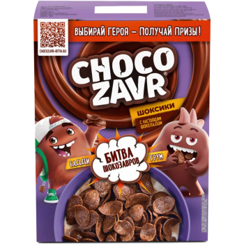 Готовый завтрак Любятово Chocozavr Шоксики шоколадные, 195г