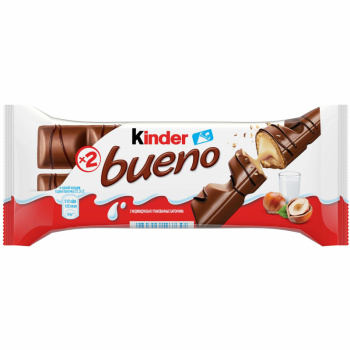 Вафли Kinder Bueno в молочном шоколаде, 43г