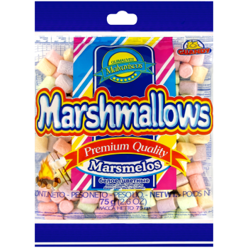 Маршмеллоу ТМ Guandy 75г мини цветной фруктовый