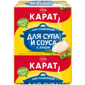 Сыр плавленый Карат с луком для супа, 90г