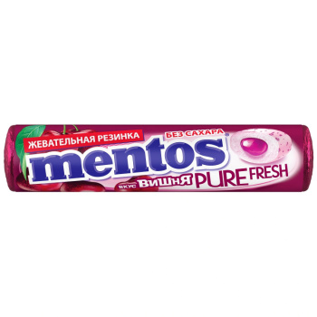 Жевательная резинка Mentos Pure Fresh со вкусом вишни, 15,5г