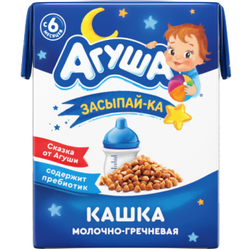 Каша молочная Агуша засыпайка молочно-гречневая 2,5%, 200мл