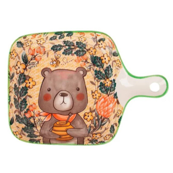 Блюдо Kawaii Forest.Bear, фарфор, 22x16x3 см 