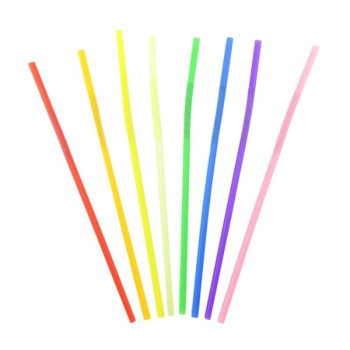 Трубочки для напитков 5х210мм цветная с гофрой 50шт