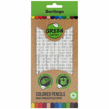 Карандаши цветные 12 цветов Berlingo SuperSoft Green Series 