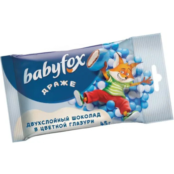 Драже BabyFox двухслойный шоколад в цветной оболочке Яшкино, 45г