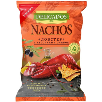 Начос кукурузные чипсы Delicados Delicados со вкусом лобстер, 150г