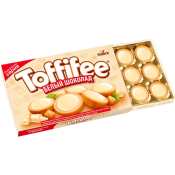 Конфеты Тоффифе 125гр белый шоколад