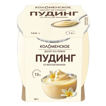 Пудинг Коломенское с ванилью 13% БЗМЖ, 160г