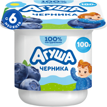 Творог Агуша фруктовый черника 3,9% БЗМЖ, 100г
