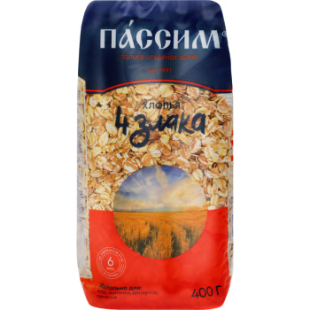 Хлопья Пассим 4 злака, 400г  