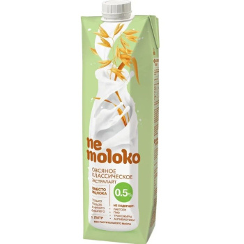 Nemoloko напиток овсяный классический, экстралайт, 1л