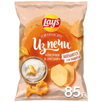 Чипсы Lay's Из печи Лисички в сметане, 85г