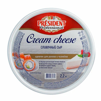 Сыр Президент Cream Cheese, для роллов и чизкейка творожный 65% БЗМЖ