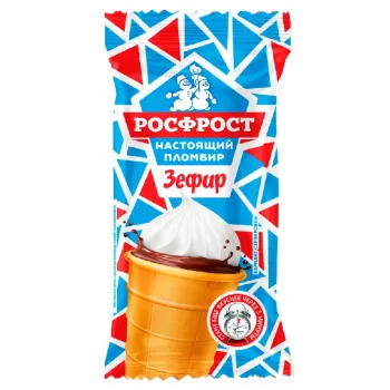 Мороженое в стаканчике Настоящий пломбир Зефир с ароматом ванили, 15% БЗМЖ, 80г