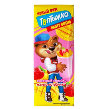 Коктейль молочный Топтыжка манго-клубника, 200г
