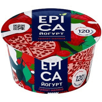 Йогурт Epica гранат-малина 4,8% БЗМЖ, 130г