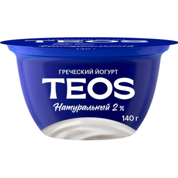 Йогурт греческий Савушкин Teos 2% БЗМЖ, 140г