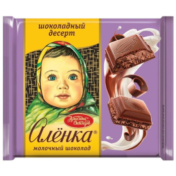 Шоколад Аленка молочный, шоколадный десерт с начинкой, 67г