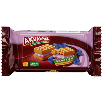 Вафли Венские суфле с черникой 105г