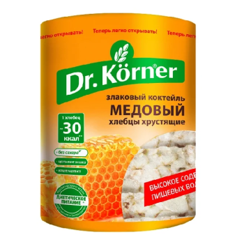 Хлебцы_Dr__Korner_Злаковый_коктейль_Мёд_100_г