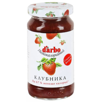 Конфитюр D'arbo Клубника, низкокалорийный, 220г