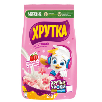 Готовый завтрак Хрутка клубника-ваниль, 210г