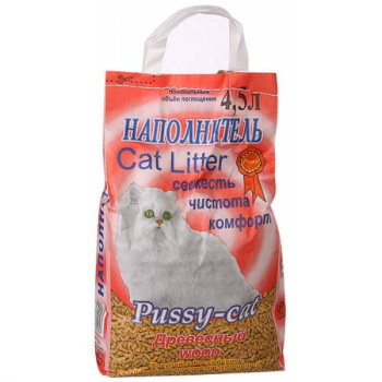 Наполнитель Pussy-Cat Древесный 4,5л