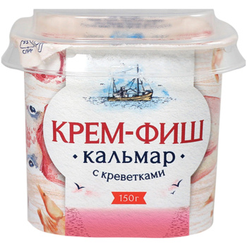 Паста Крем-фиш из морепродуктов Кальмар-креветка, 150г