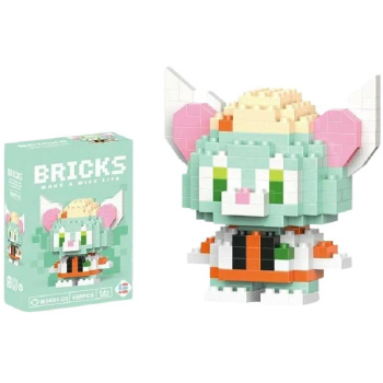 Конструктор Bricks, зеленый котик, 187 деталей
