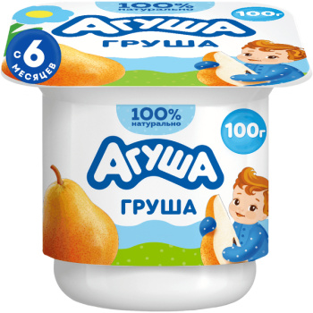 Творог Агуша фруктовый Груша с 6 месяцев 3,9% БЗМЖ, 100г