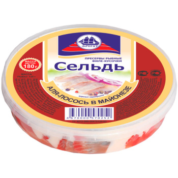 Сельдь филе А-ЛЯ лосось в майонезе Фрегат, 150г