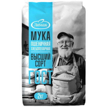 Мука пшеничная Лимак хлебопекарная Высший сорт, 2кг