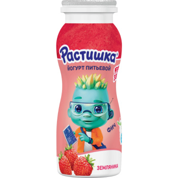 Растишка йогурт питьевой земляника 1,6%, 90г