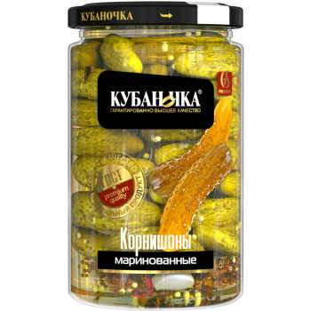Корнишоны Кубаночка маринованные, 680г