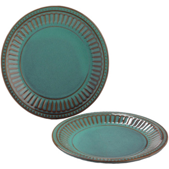 Набор тарелок Доляна «Винтаж» 20 см синий цвет, 2шт 