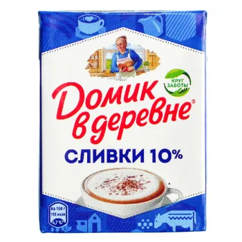 Сливки Домик в Деревне стерилизованные 10% БЗМЖ, 200г