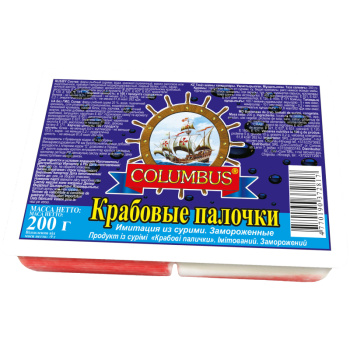 Крабовые палочки замороженные Columbus VICI, 200г