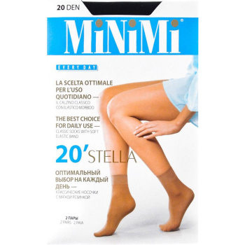 Носки Minimi Stella, 20 den, цвет Nero, 2 пары