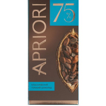 Шоколад Apriori горький 75% какао, 85г 
