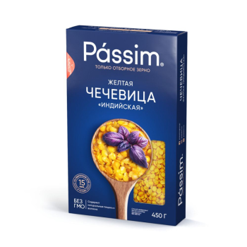 Чечевица Пассим 450г Индийская желтая