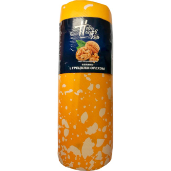 Сыр полутвердый Салями с грецким орехом Новопокровский 45% БЗМЖ