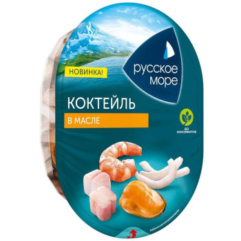 Коктейль из морепродуктов Русское море в растительном масле Оригинал, 180г