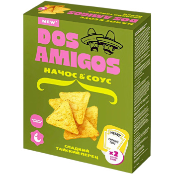 Чипсы Dos Amigos Начос Тайский перец с сырным соусом, 185г