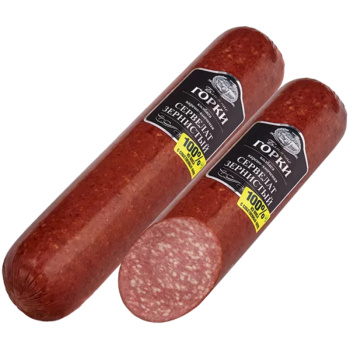 Колбаса варено-копченая Сервелат Зернистый Ближние Горки