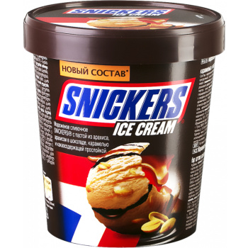 Мороженое Snikers 340г ведерко СЗМЖ