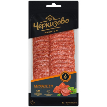 Колбаса сырокопченая Сервелетти Черкизово нарезка, 85г